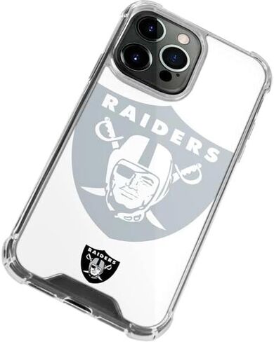 حافظة هاتف Skinit الشفافة متوافقة مع iPhone 13 Pro Max - تصميم رؤية مزدوجة مرخص رسميًا من NFL Las Vegas Raiders in Saudi Arabia