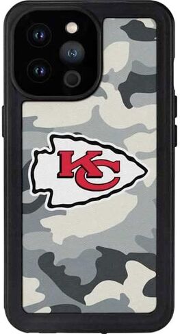 Skinit Waterproof Phone Case Compatible with iPhone 14 Pro Max - Officially Licensed NFL Kansas City Chiefs Camo Design in Saudi Arabia