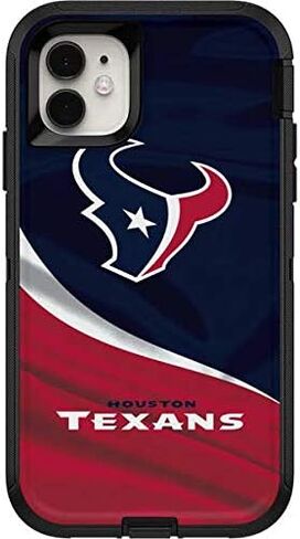 غلاف Skinit متوافق مع حافظة OtterBox Defender iPhone 11 - تصميم NFL Houston Texans مرخص رسميًا in Saudi Arabia