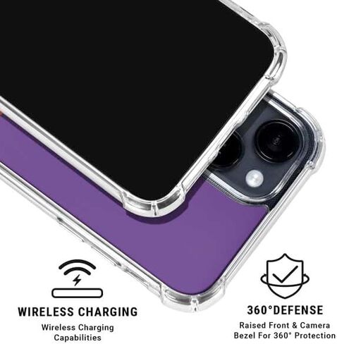 Skinit Clear Phone Case Compatible with iPhone 15 Plus - Officially Licensed Clemson University Tiger Print Design in Saudi Arabia