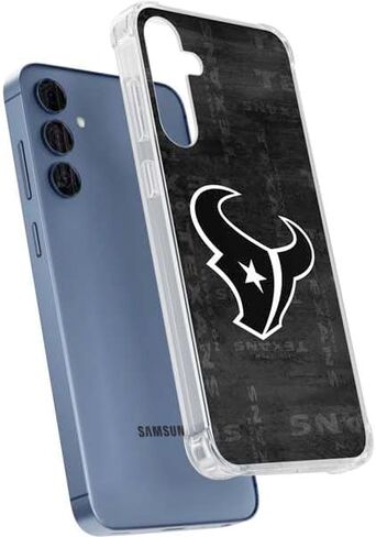 Skinit Clear Phone Case Compatible with Galaxy S24 - Officially Licensed NFL Houston Texans Black & White Design in Saudi Arabia