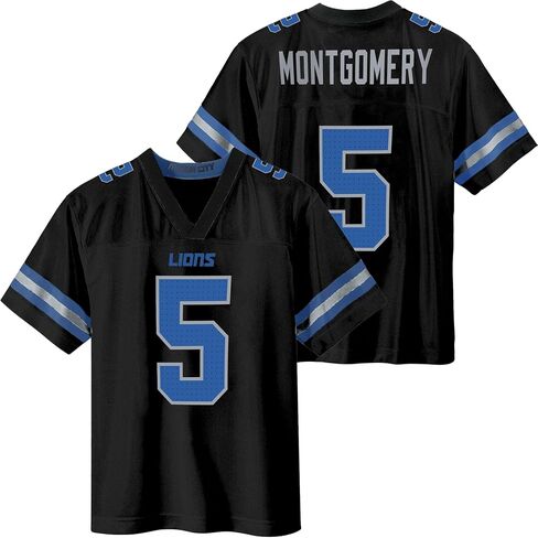 David Montgomery Detroit Lions Black #5 NFL Kids Youth 4-20 Name and Number Alternate Away Player Football Jersey in Saudi Arabia