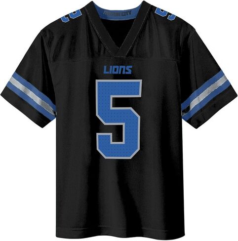 David Montgomery Detroit Lions Black #5 NFL Kids Youth 4-20 Name and Number Alternate Away Player Football Jersey in Saudi Arabia
