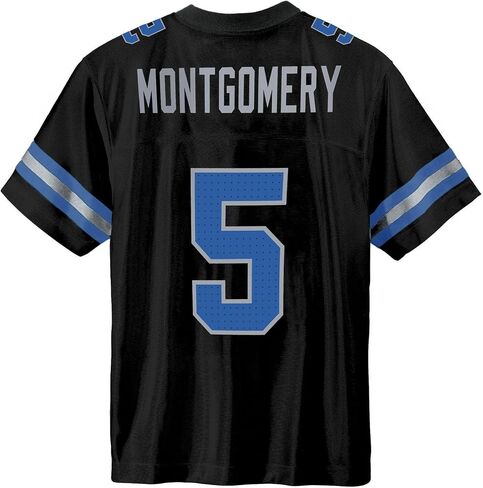 David Montgomery Detroit Lions Black #5 NFL Kids Youth 4-20 Name and Number Alternate Away Player Football Jersey in Saudi Arabia