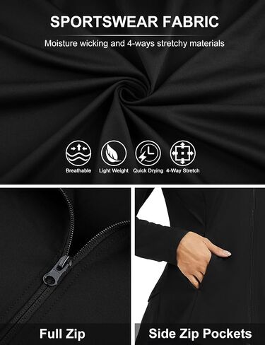 LURANEE Women's Golf Athletic Jackets with Pleated Tennis Skirt Hem Lightweight Full Zip Long Sleeve Shirts with Pockets in Saudi Arabia