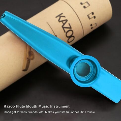 Kazoo for Children, Metal Kazoo Flute Mouth Music Instrument Accessory(Blue) in Saudi Arabia