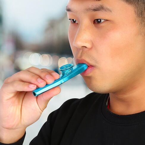 Kazoo for Children, Metal Kazoo Flute Mouth Music Instrument Accessory(Blue) in Saudi Arabia