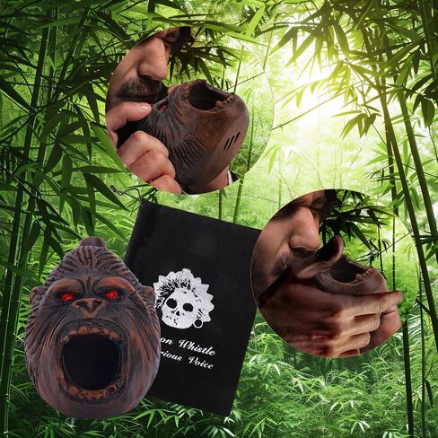 Aztec Death Whistle, Bigfoot Gorilla Loudest Authentic Whistle for Halloween Mexican the Dead Celebration Gifts Easy to Blow Collectible Decor Self Defense(Silver) in Saudi Arabia