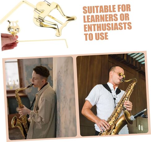 حامل مشبك الموسيقى المحمول من Yardwe Alto Saxophone Lyre مع مشبك مناسب لحمل ورقة الموسيقى بشكل آمن أثناء جلسات المشي والتمرين in Saudi Arabia