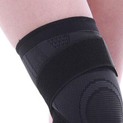 Srliya 2PCS Knee Compression Pads Breathable Black Nylon Knee Support for Running, Training, Cycling, 28cm (M) in Saudi Arabia