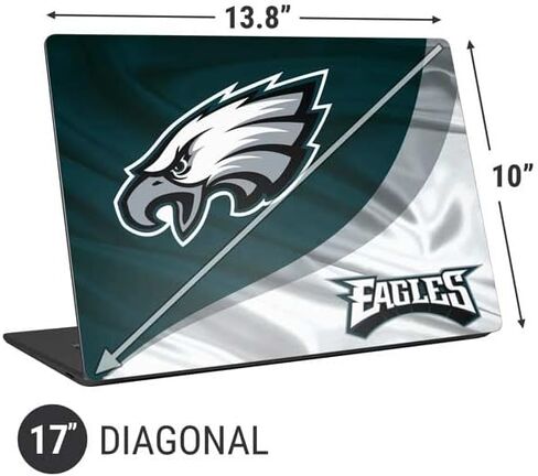 Skinit Laptop Decal Skin Compatible with Universal Laptop 17in (13.8 x 10in) - Officially Licensed NFL Philadelphia Eagles Design in Saudi Arabia