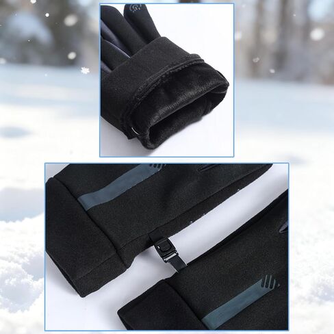 Winter Gloves for Men and Women Touchscreen Warm Fleece Running Gloves Windproof Anti Slip Outdoor Gloves in Saudi Arabia