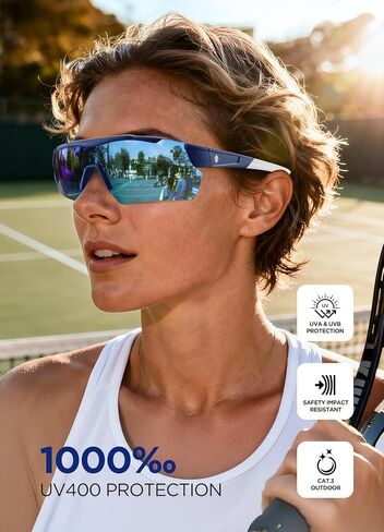 Sunglasses for Men Women Z87, UV 400 Protection,for Pickleball Tennis Running in Kuwait