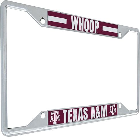 Desert Cactus Texas A&M University License Plate Frame Aggies TAMU Holder for Front or Back of Car Metal Car Tag Holder Officially Licensed (Slogan 2) in Saudi Arabia