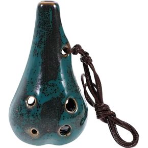 SUPVOX 6 فتحات Ocarina C Alto Flute من السيراميك: أداة موسيقية محمولة للمبتدئين مع لمسة نهائية لامعة - لون عشوائي in Kuwait