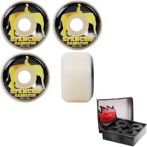 Satori Skateboard Wheels 52mm Spencer Hamilton Gold Elephant Conical 101A with Spitfire Bearings in Saudi Arabia