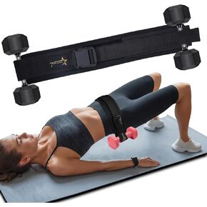 Hip Thrust Belt for Glute Workout – Heavy Duty Weight Lifting Belt for Dumbbells, Barbell, Kettlebells – Adjustable Squat & Hip Thrust Equipment for Home Gym Women & Men in Saudi Arabia