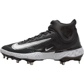 Nike Alpha Huarache Elite 4 Mid Men's Baseball Cleats (DJ6520-003, Black/Dark Smoke Grey/White) Size 7 in Kuwait