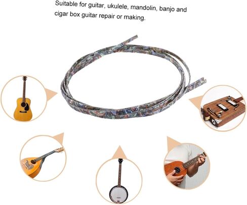 BESPORTBLE Craft Guitar Edge Trim 2pcs Abs Abalone Shell Guitar Purfling Strip for Diy in Saudi Arabia