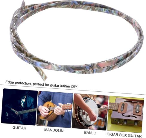 BESPORTBLE Craft Guitar Edge Trim 2pcs Abs Abalone Shell Guitar Purfling Strip for Diy in Saudi Arabia