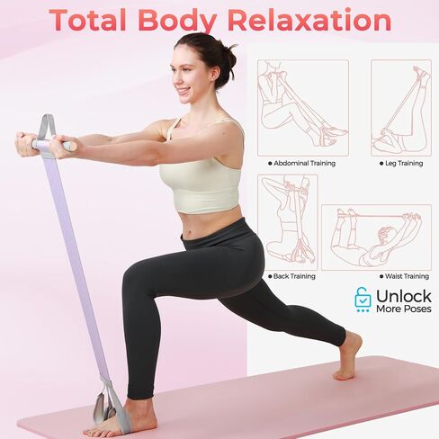 VICSKY Fabric Resistance Band with Handles & 2 Foot Loops - 120lb Exercise Band for Home Workout, Yoga & Full-Body Training, Leg Arm Chest Wrist - Portable Home Fitness Tools for Women in Saudi Arabia