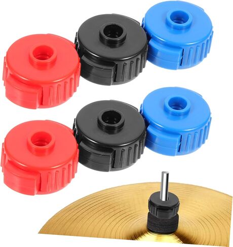 6pcs Quick Release Cymbal Nuts for Drum Kits Plastic Quick Assembly Nuts Easy Install Cymbal Hardware for Percussion Performances Black Blue Red in Saudi Arabia