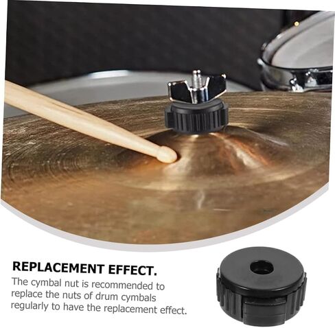 ibasenice 6pcs Cymbal Quick Release Caps for Drum Set Quick Assembly Nuts Easy to Install and Remove Sturdy Material Textured Grip Black in Saudi Arabia
