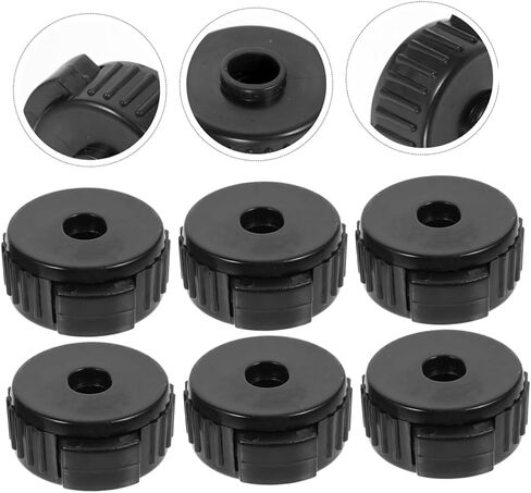 ibasenice 6pcs Cymbal Quick Release Caps for Drum Set Quick Assembly Nuts Easy to Install and Remove Sturdy Material Textured Grip Black in Saudi Arabia