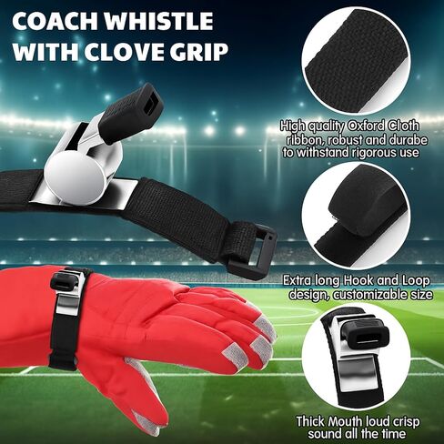 1 Pieces Sports Coach Whistle with Strap Metallic Loud Official Hockey Football Soccer Referee Whistle with Rubber Sleeve for Coaches Polices Referees in Saudi Arabia