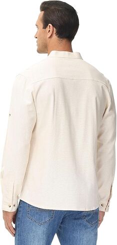 Men's Casual Long Sleeve Henley Shirt – Breathable Button-Down Shirt for Vacation & Streetwear in Saudi Arabia
