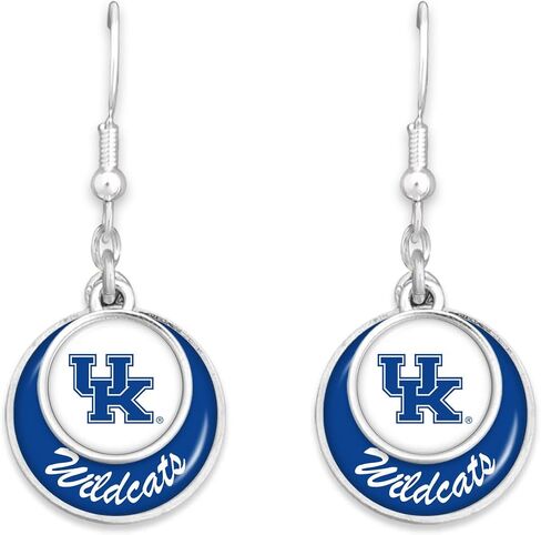 Kentucky Wildcats Stacked Disk Earrings Jewelry Gift Licensed UK in Saudi Arabia