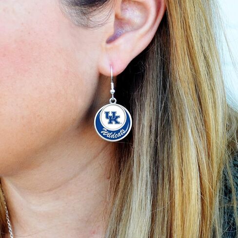 Kentucky Wildcats Stacked Disk Earrings Jewelry Gift Licensed UK in Saudi Arabia