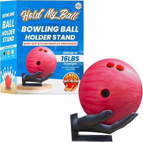 Hand-Sculptured Bowling Ball Holder & Stand - Durable Non-Slip Stylish Display Organizer for Bowling Enthusiasts, Sports Memorabilia, Home, Man Cave, Game Room Decor, or Professional Showcase in Kuwait