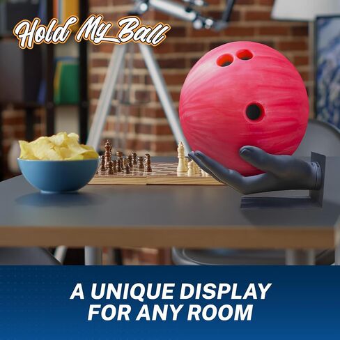 Hand-Sculptured Bowling Ball Holder & Stand - Durable Non-Slip Stylish Display Organizer for Bowling Enthusiasts, Sports Memorabilia, Home, Man Cave, Game Room Decor, or Professional Showcase in Kuwait