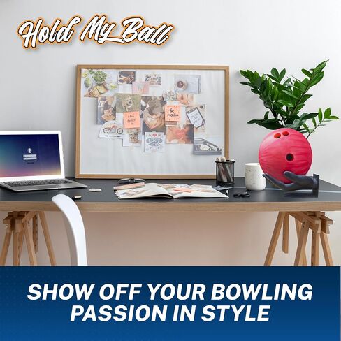Hand-Sculptured Bowling Ball Holder & Stand - Durable Non-Slip Stylish Display Organizer for Bowling Enthusiasts, Sports Memorabilia, Home, Man Cave, Game Room Decor, or Professional Showcase in Kuwait