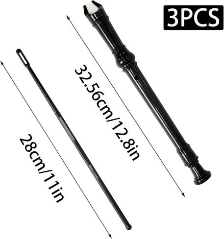 Purple Soprano Recorder Instrument 8 Hole C Key Baroque Fingering Clarinet ABS Music Flute with Cleaning Rod and Storage Bag in Saudi Arabia