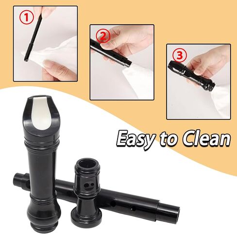 Purple Soprano Recorder Instrument 8 Hole C Key Baroque Fingering Clarinet ABS Music Flute with Cleaning Rod and Storage Bag in Saudi Arabia