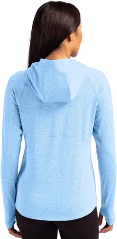 Cutter & Buck Adapt Knit Recycled Womens Heathered Hooded Pullover in Saudi Arabia
