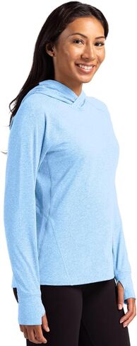 Cutter & Buck Adapt Knit Recycled Womens Heathered Hooded Pullover in Saudi Arabia