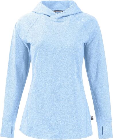 Cutter & Buck Adapt Knit Recycled Womens Heathered Hooded Pullover in Saudi Arabia