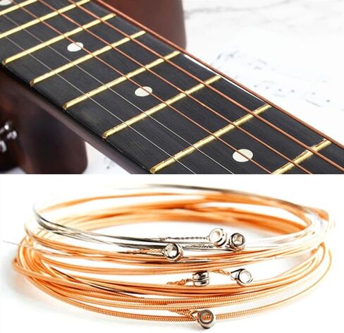 6pcs Pure Copper Strings 1-6 for Classical Classic Guitar Strings Steel Wire Classic Acoustic Folk Guitar Parts Accessories (red) in Saudi Arabia