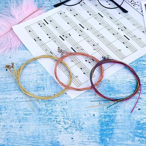 6pcs Pure Copper Strings 1-6 for Classical Classic Guitar Strings Steel Wire Classic Acoustic Folk Guitar Parts Accessories (red) in Saudi Arabia