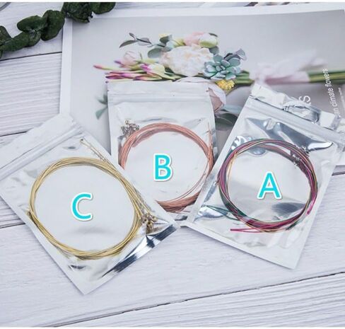 6pcs Pure Copper Strings 1-6 for Classical Classic Guitar Strings Steel Wire Classic Acoustic Folk Guitar Parts Accessories (red) in Saudi Arabia