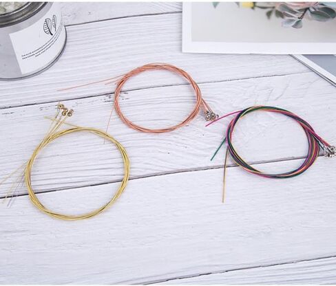 6pcs Pure Copper Strings 1-6 for Classical Classic Guitar Strings Steel Wire Classic Acoustic Folk Guitar Parts Accessories (red) in Saudi Arabia