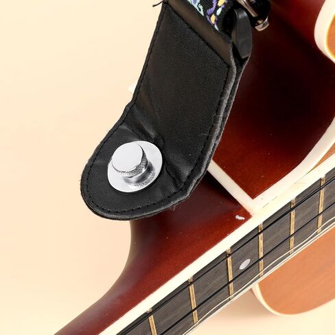 2 Pack Guitar Strap Locks, Electric Guitar Bass Security Straplocks Heavy Duty Security Metal Flat Round Head Design Easy Install Quick Release for Electric Acoustic Guitars Bass (Silver) in Saudi Arabia