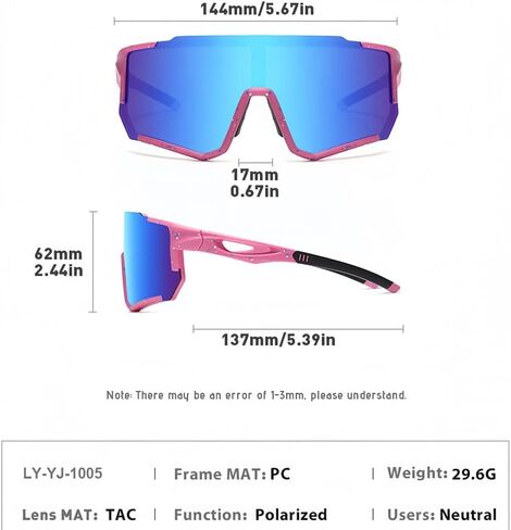 Polarized Cycling Sunglasses For Men Women,Sports Glasses For Mountain Bike Driving Fishing UV400 Protection in Saudi Arabia