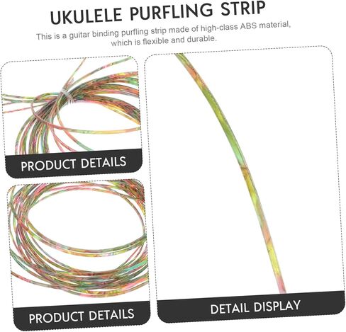 Kisangel Guitar Binding Purfling Edging Strips Stylish Rainbow Color Decorative Strips for Acoustic Classical and Electric Guitars Easy to Cut for in Saudi Arabia