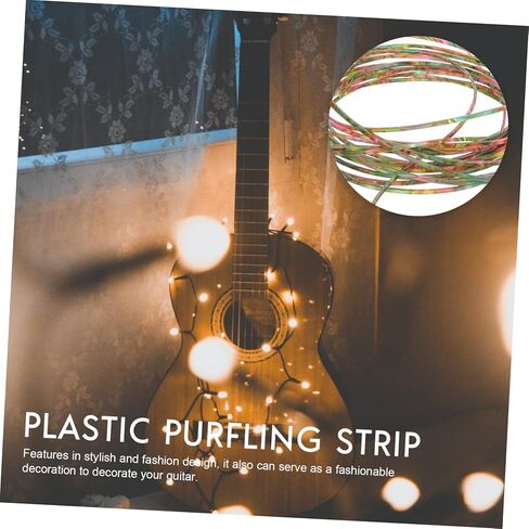 Kisangel Guitar Binding Purfling Edging Strips Stylish Rainbow Color Decorative Strips for Acoustic Classical and Electric Guitars Easy to Cut for in Saudi Arabia
