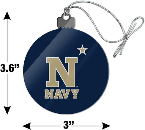 GRAPHICS & MORE US Naval Academy Primary Logo Acrylic Christmas Tree Holiday Ornament in Saudi Arabia
