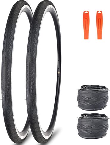 700x25C/28C Bike Tire Anti-Slip Foldable Replacement All Terrain Tire 2 Pack with Levers for Road Bike in Saudi Arabia